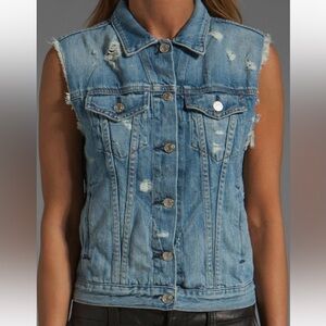 Rag & Bone Distressed Denim Vest